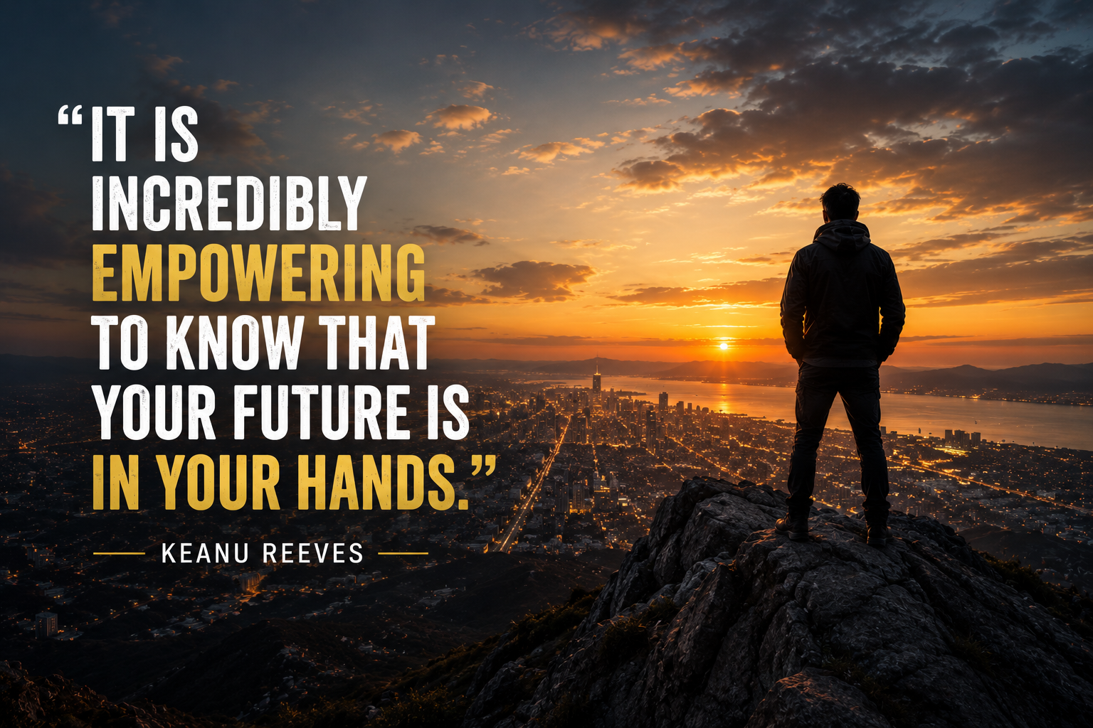 It is incredibly empowering to know that your future is in your hands